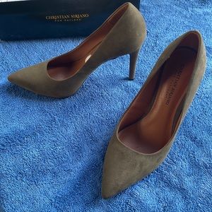 Christian Siriano Olive pumps